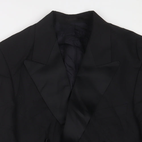 Mr Harry Mens Black Polyester Jacket Suit Jacket Size 38 Regular