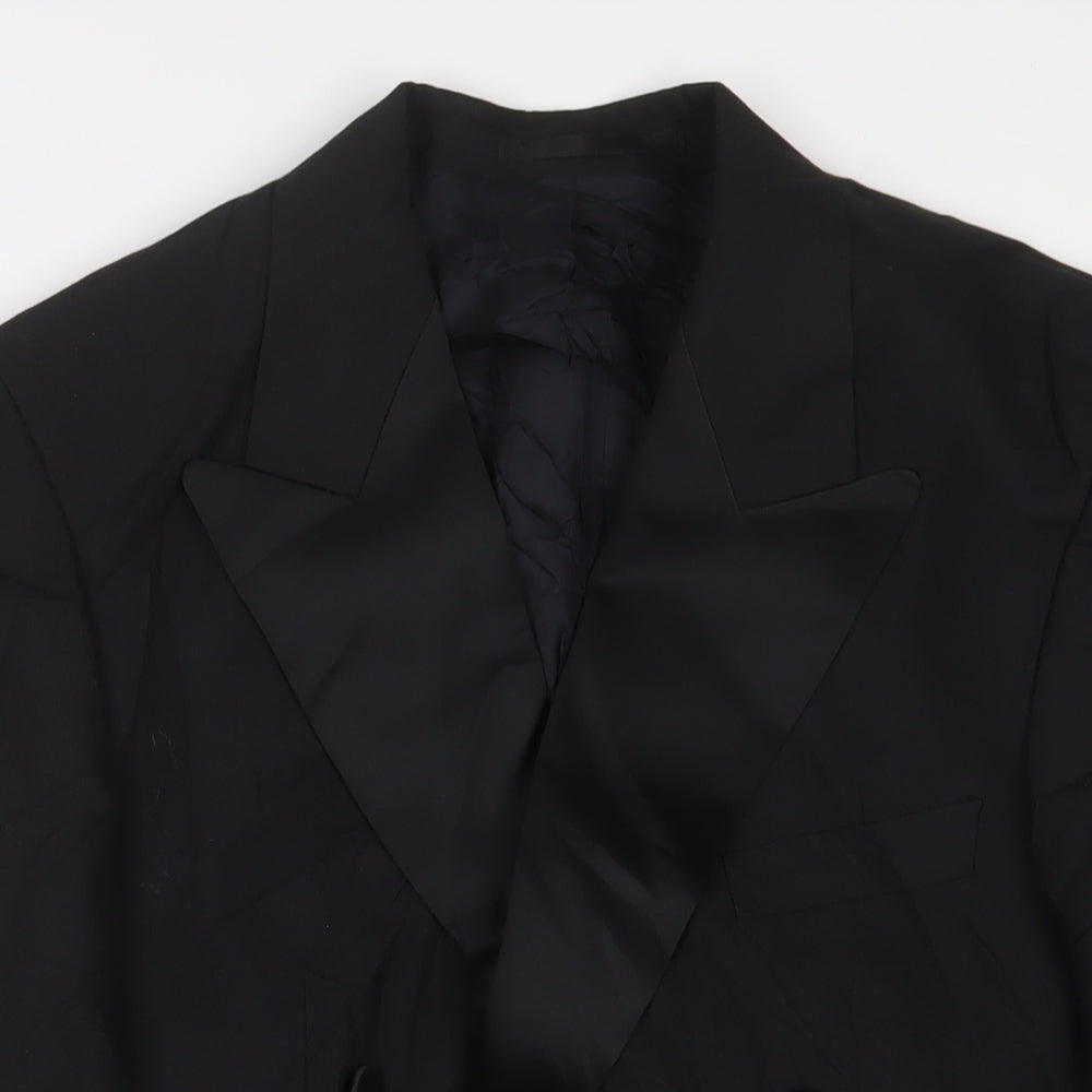 Mr Harry Mens Black Polyester Jacket Suit Jacket Size 38 Regular