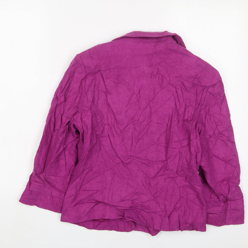 BHS Womens Purple Jacket Blazer Size 12 Button