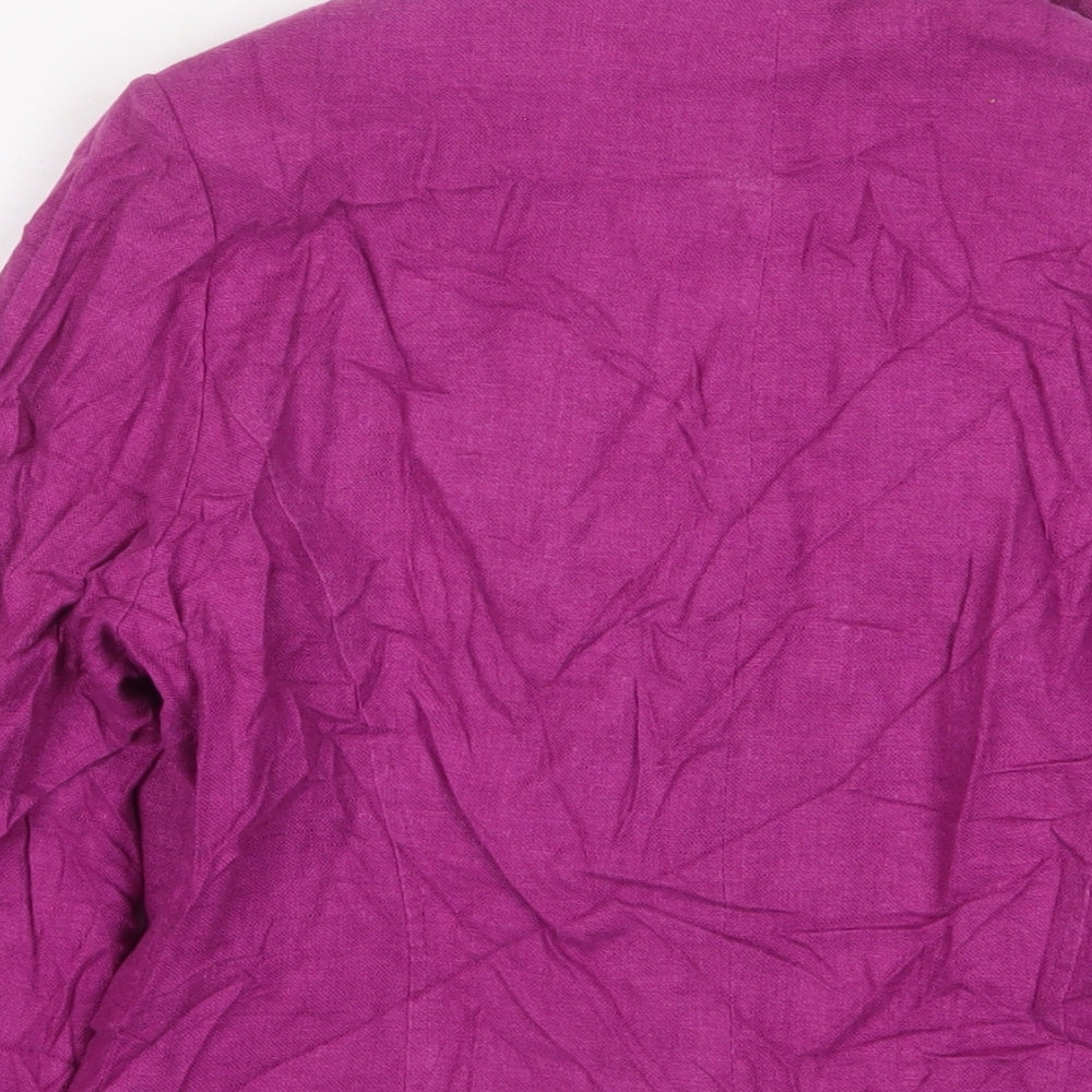 BHS Womens Purple Jacket Blazer Size 12 Button
