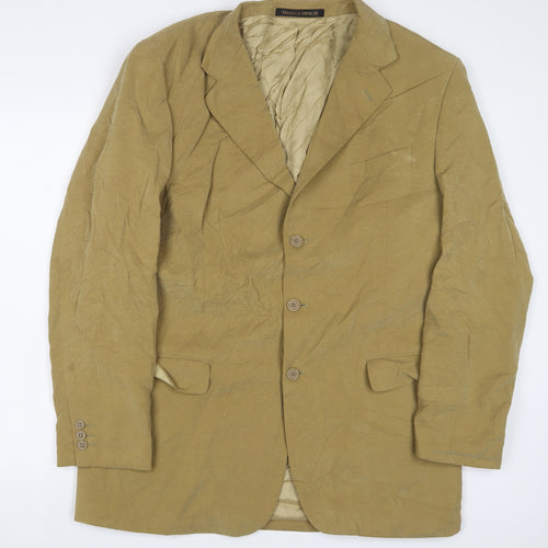 Marks and Spencer Mens Brown Polyester Jacket Suit Jacket Size 44 Regular