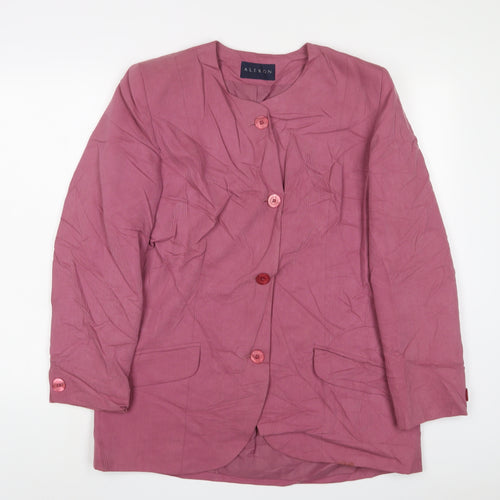 Alexon Womens Purple Jacket Blazer Size 14 Button