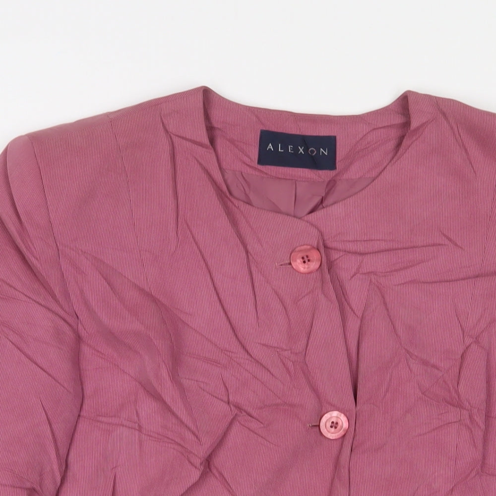Alexon Womens Purple Jacket Blazer Size 14 Button