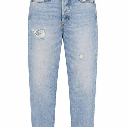 boyish Womens Blue Cotton Tapered Jeans Size 8 L25.5 in Regular Button