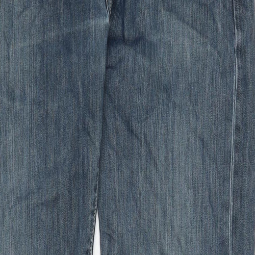 Levis Mens Blue Cotton Straight Jeans Size 31 in L32 in Regular Button