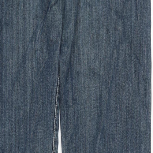 Levis Mens Blue Cotton Straight Jeans Size 31 in L32 in Regular Button