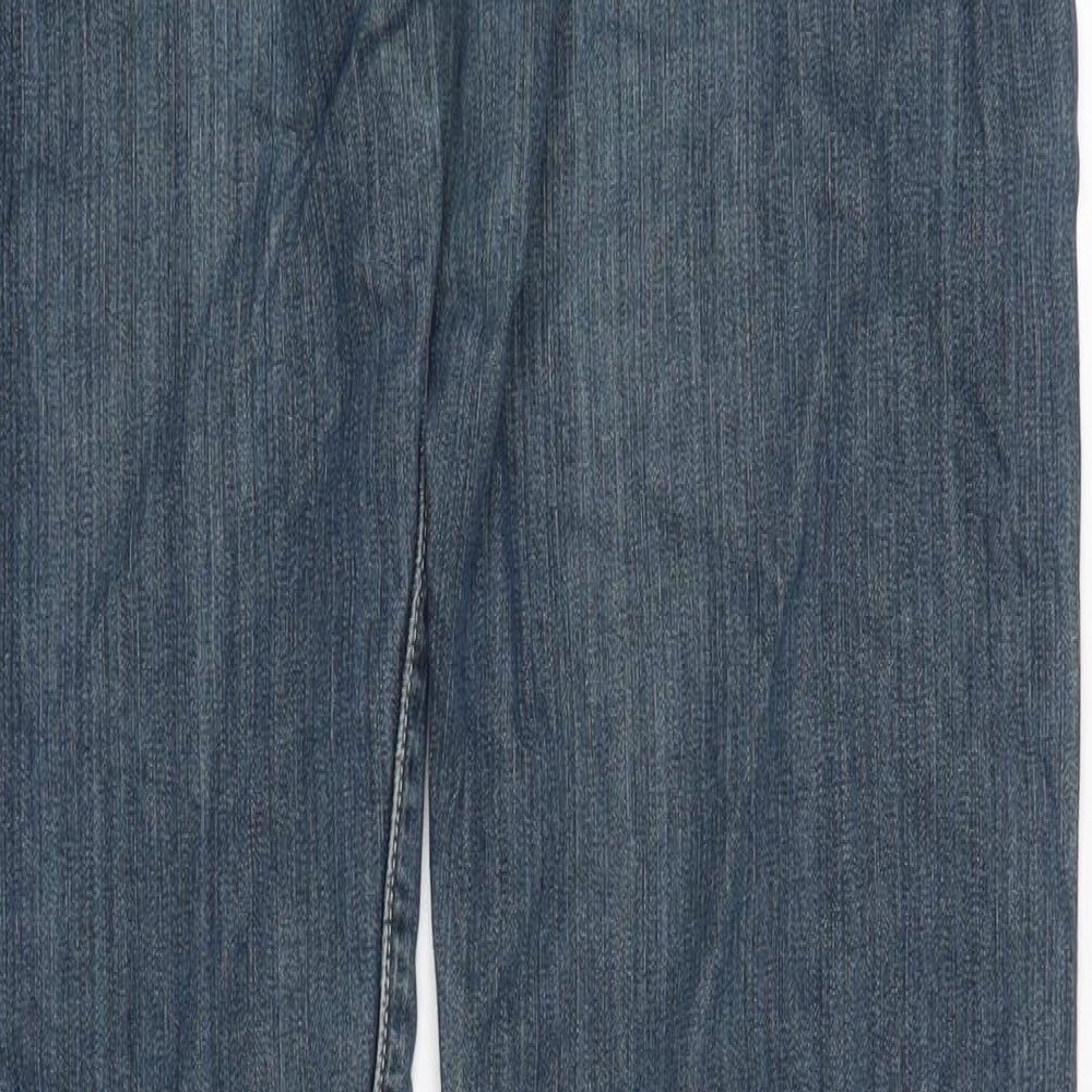 Levis Mens Blue Cotton Straight Jeans Size 31 in L32 in Regular Button