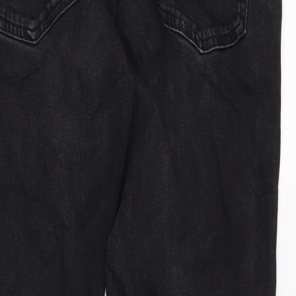 NEXT Mens Grey Cotton Blend Straight Jeans Size 34 in L28 in Slim Zip
