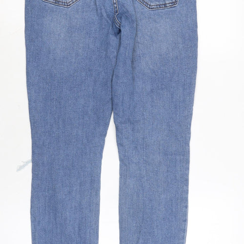 Gap Mens Blue Cotton Tapered Jeans Size 24 in L28 in Extra-Slim Zip