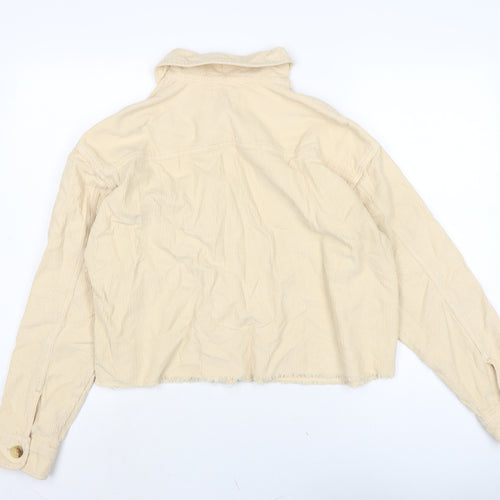 Topshop Womens Ivory Jacket Size M Button