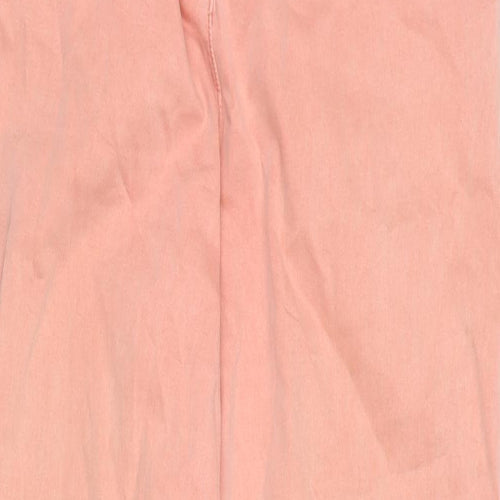 White Stuff Womens Orange Cotton Straight Jeans Size 16 L27.5 in Regular Zip