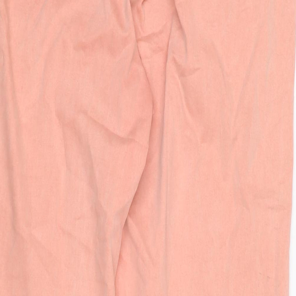 White Stuff Womens Orange Cotton Straight Jeans Size 16 L27.5 in Regular Zip