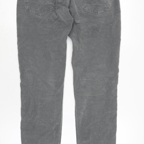 Replay Mens Grey Cotton Blend Straight Jeans Size 28 in L28 in Regular Tie