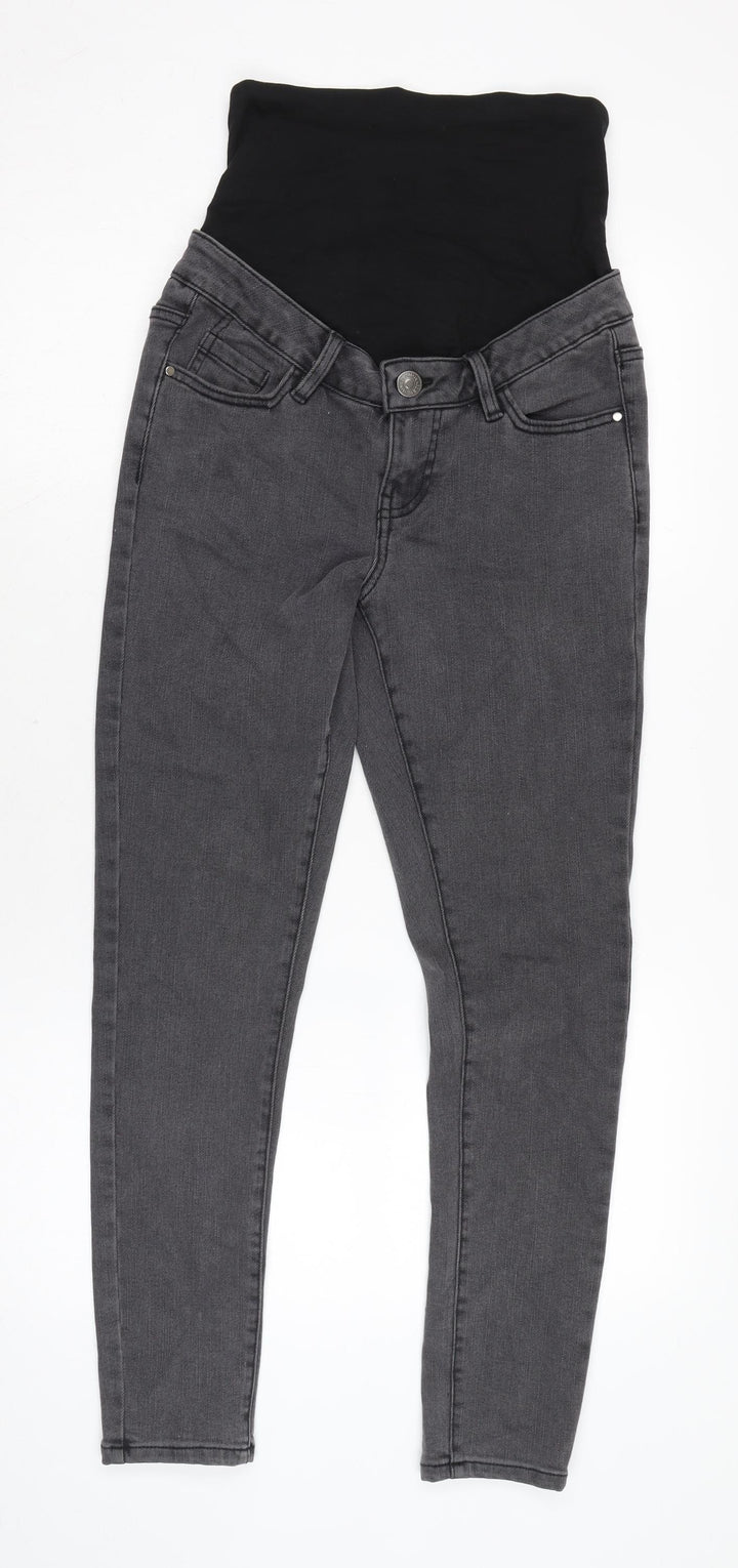 Love Denim Womens Grey Cotton Blend Skinny Jeans Size 25 in L26 in Regular Zip