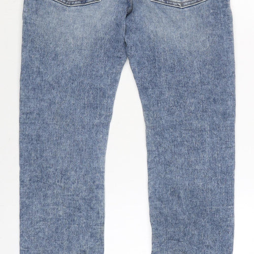 Gap Boys Blue Cotton Straight Jeans Size 10-11 Years L26 in Regular Tie