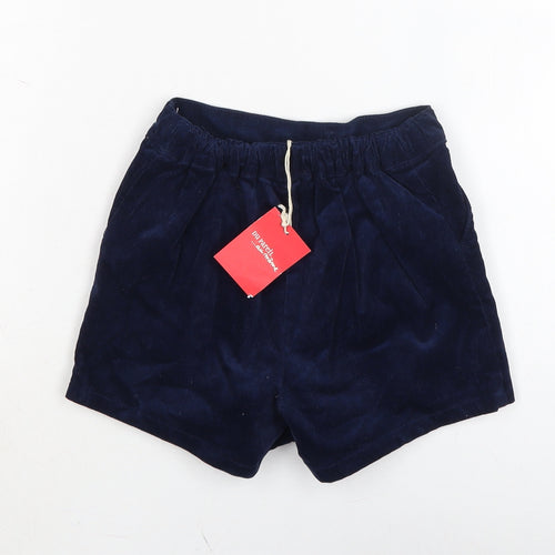 Du Pariel Girls Blue Cotton Boyfriend Shorts Size 8 Years Regular - Waist 18in .