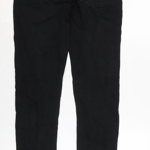 Topman Mens Black Cotton Blend Skinny Jeans Size 30 in L27 in Regular Zip