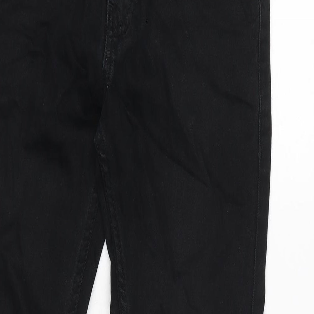 Topman Mens Black Cotton Blend Skinny Jeans Size 30 in L27 in Regular Zip