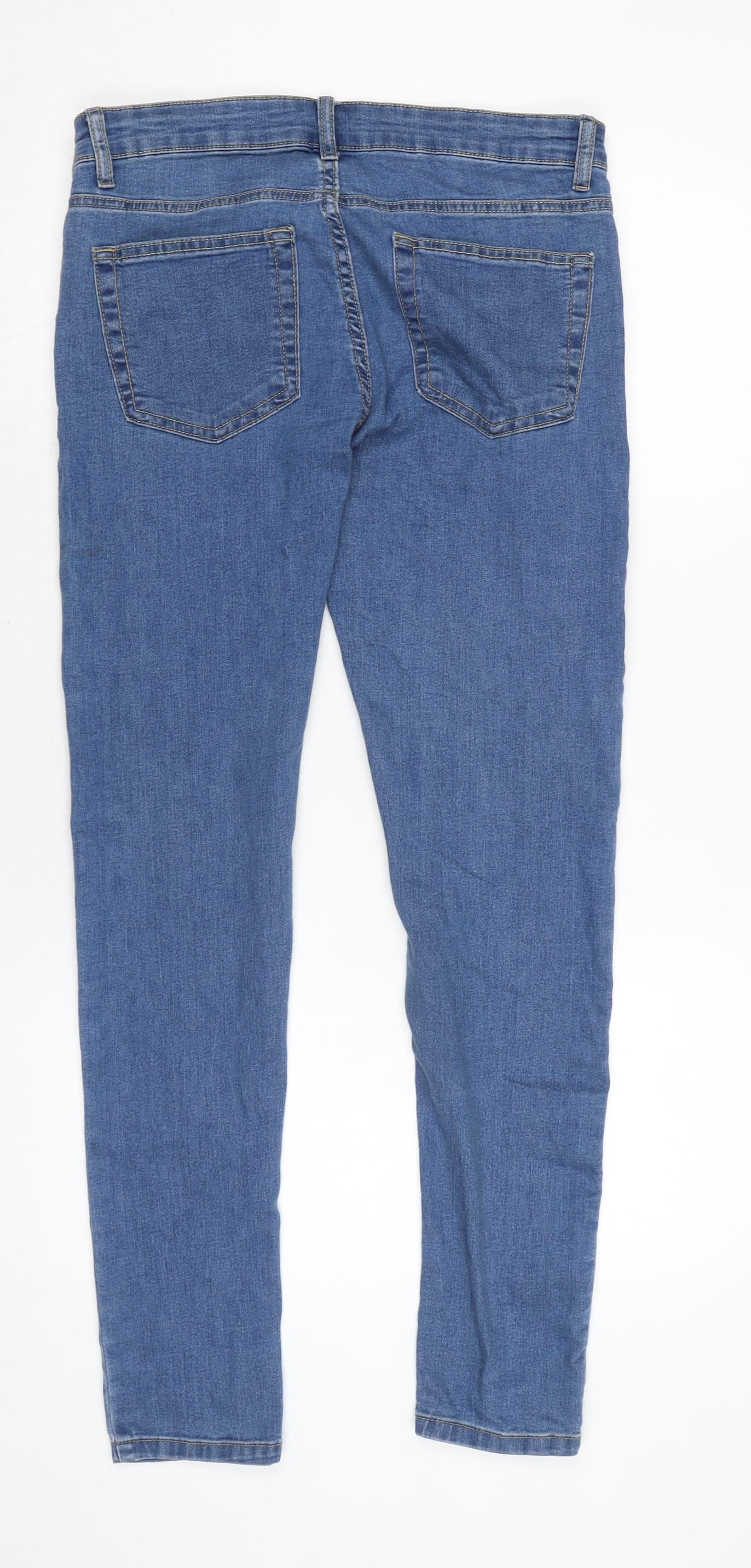 Denim & Co. Mens Blue Cotton Blend Skinny Jeans Size 28 in L29 in Regular Zip