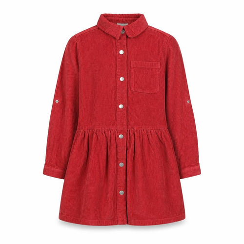 I Love Girls wear Girls Red Cotton Shirt Dress Size 11 Years Collared Button