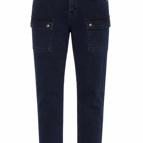 Topshop Womens Blue Cotton Blend Tapered Jeans Size 26 in L28.5 in Regular Zip