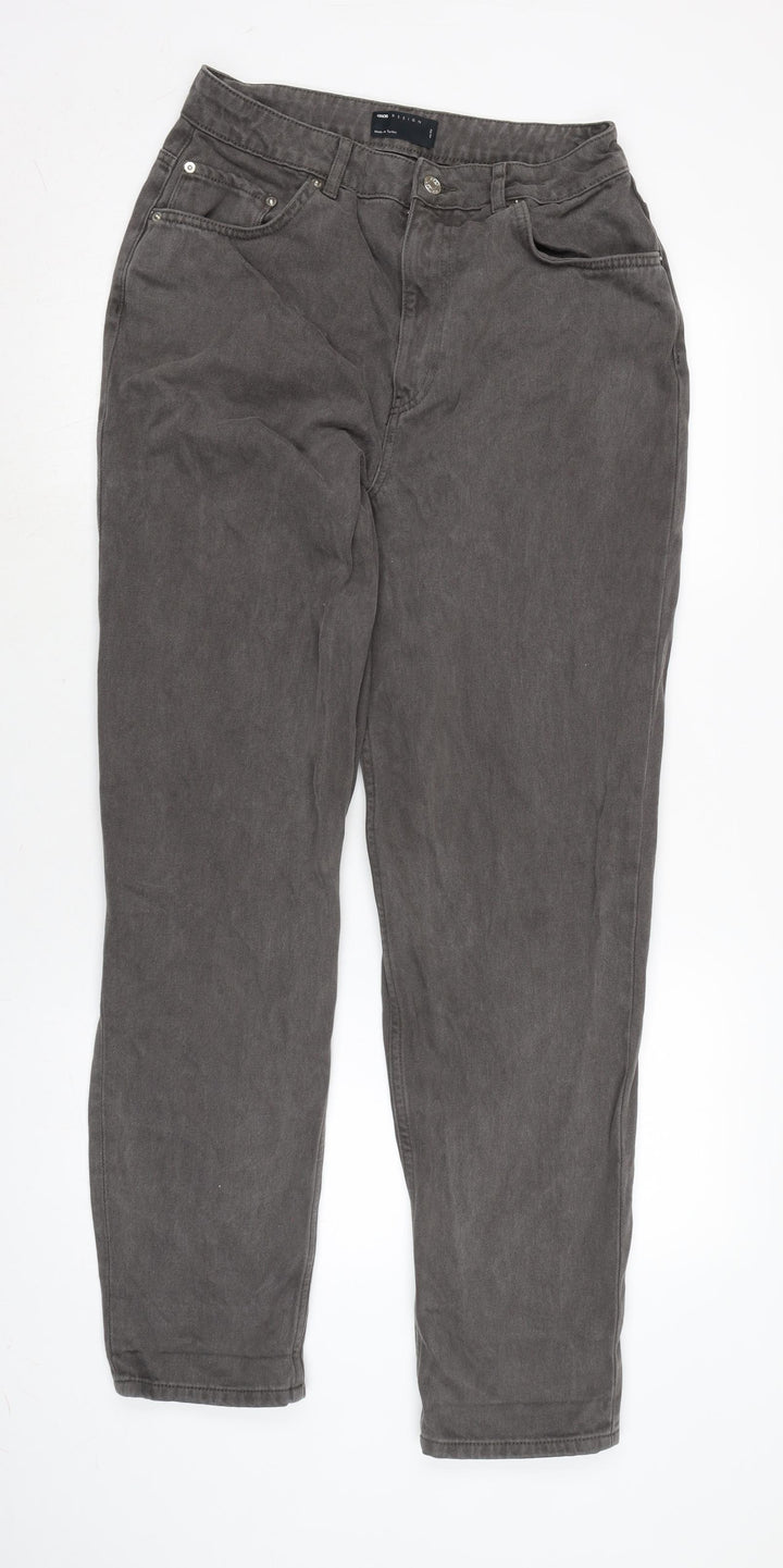 ASOS Mens Grey Cotton Straight Jeans Size 30 in L32 in Regular Zip
