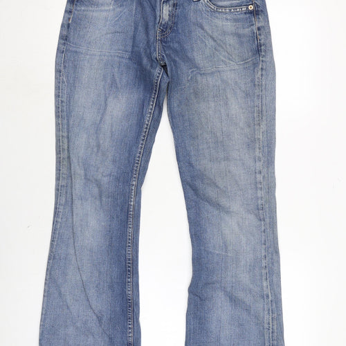 Levi's Womens Blue Cotton Bootcut Jeans Size 30 in L30 in Regular Zip