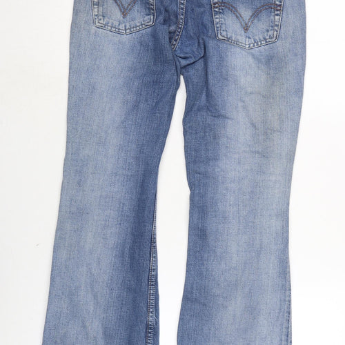 Levi's Womens Blue Cotton Bootcut Jeans Size 30 in L30 in Regular Zip