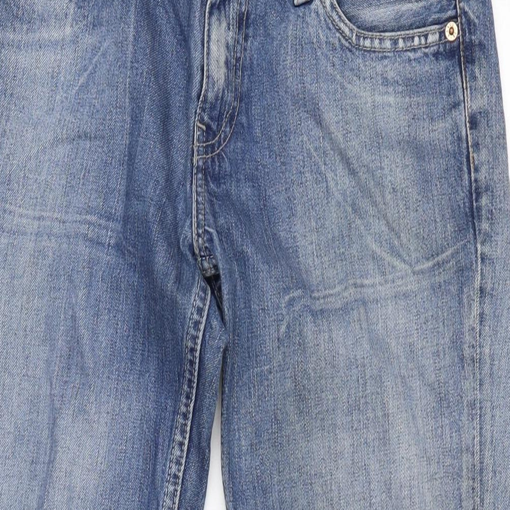 Levi's Womens Blue Cotton Bootcut Jeans Size 30 in L30 in Regular Zip