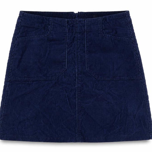 F&F Womens Blue Cotton A-Line Skirt Size 6 Zip