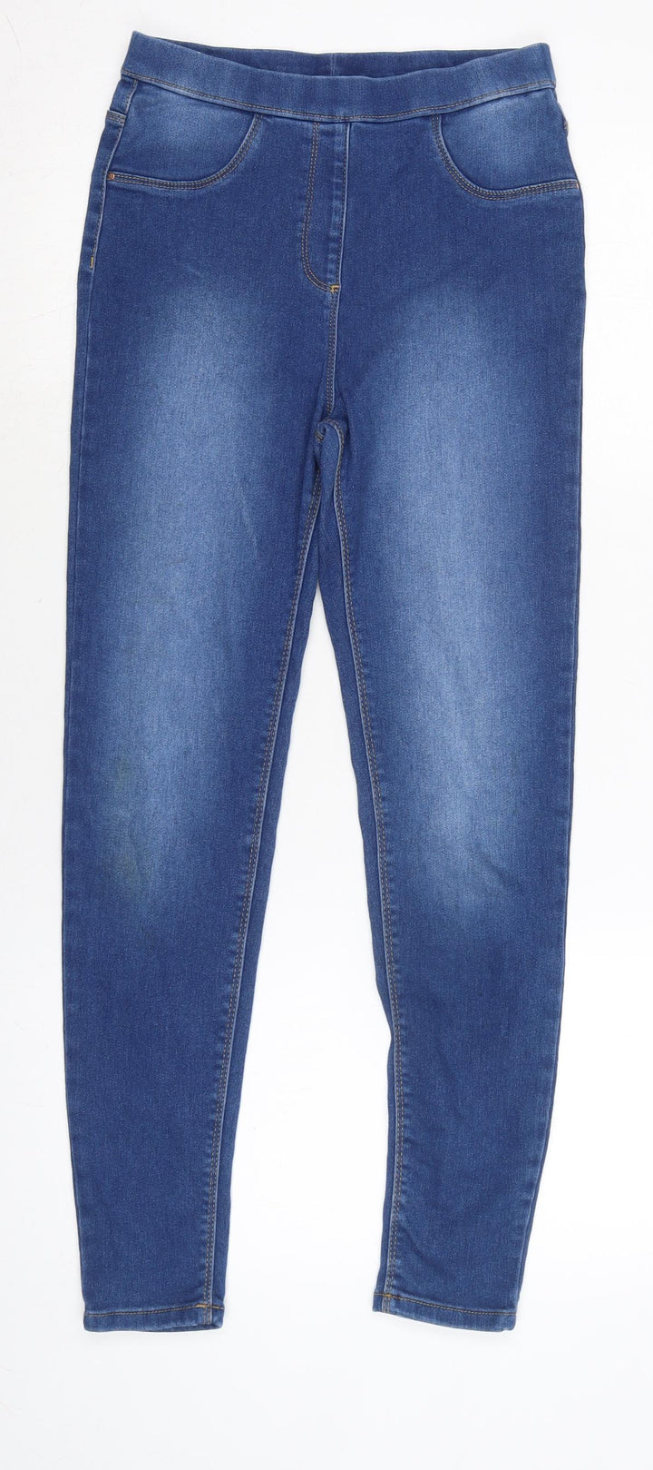 George Girls Blue Cotton Tapered Jeans Size 12-13 Years L26 in Regular