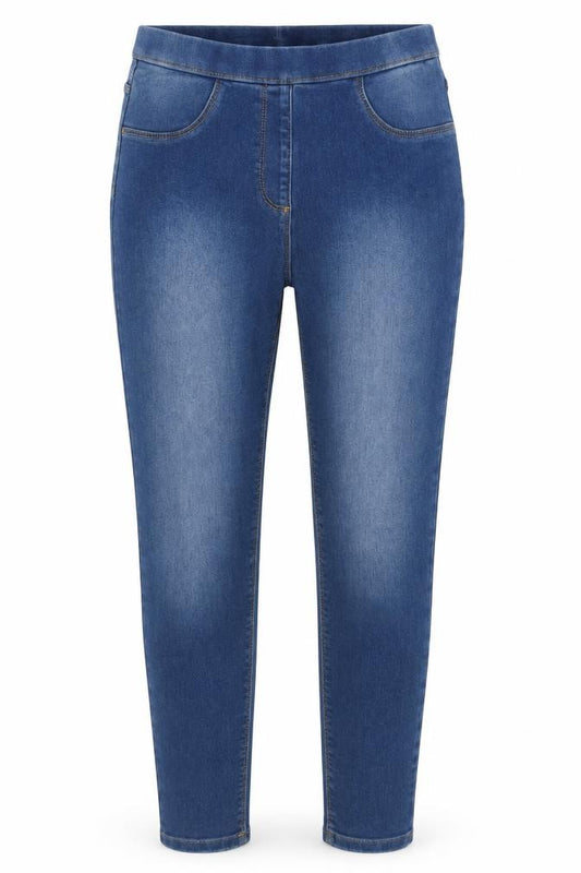 George Girls Blue Cotton Tapered Jeans Size 12-13 Years L26 in Regular