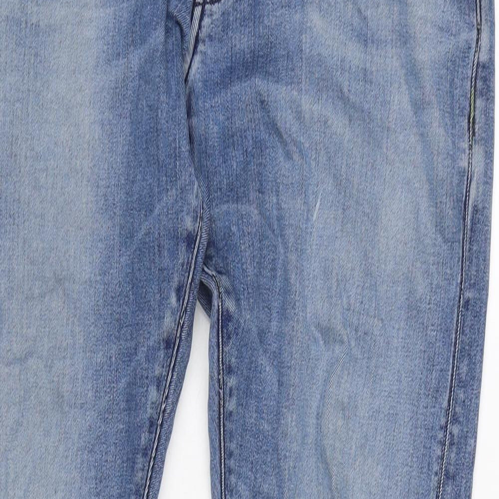 G-Star Mens Blue Cotton Blend Straight Jeans Size 31 in L31 in Regular Zip