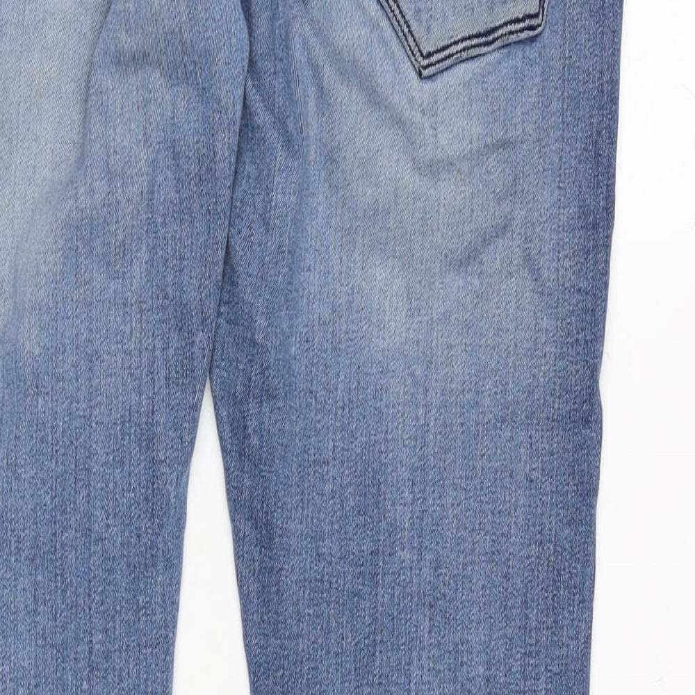 G-Star Mens Blue Cotton Blend Straight Jeans Size 31 in L31 in Regular Zip