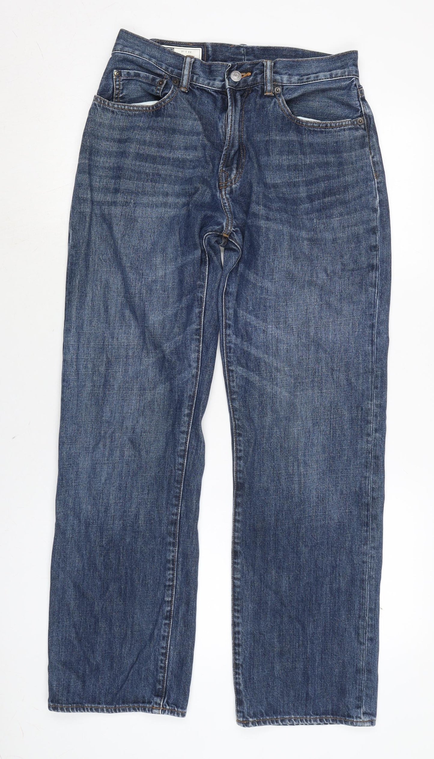 Gap Mens Blue Cotton Skinny Jeans Size 31 in L32 in Regular Zip