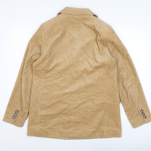 H&M Womens Brown Jacket Size 14 Button