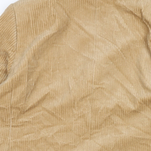 H&M Womens Brown Jacket Size 14 Button