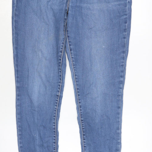 Levis Womens Blue Cotton Blend Skinny Jeans Size 32 in L30 in Regular Zip