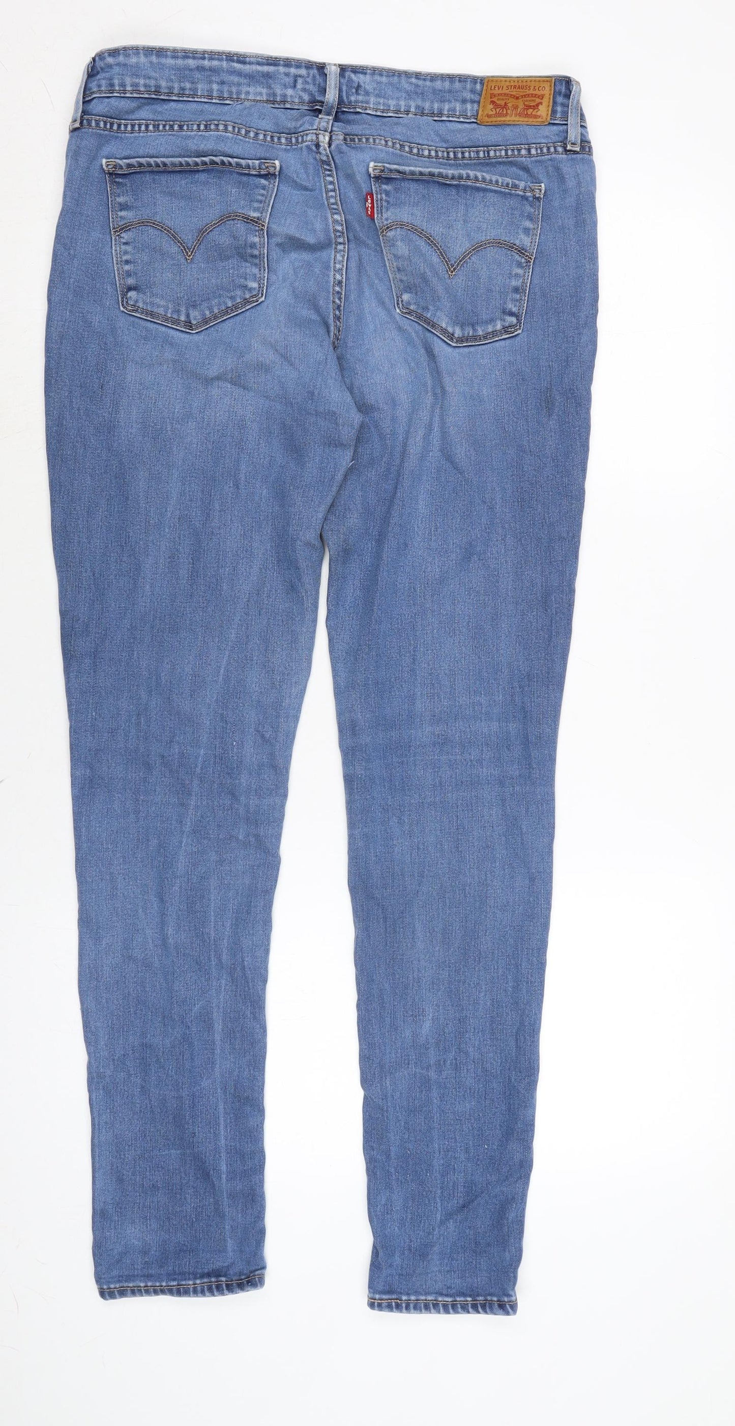 Levis Womens Blue Cotton Blend Skinny Jeans Size 32 in L30 in Regular Zip