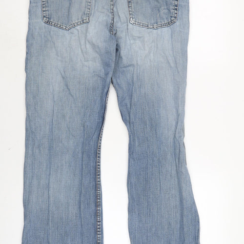 French Connection Mens Blue Cotton Flared Jeans Size 32 in L31 in Regular Button