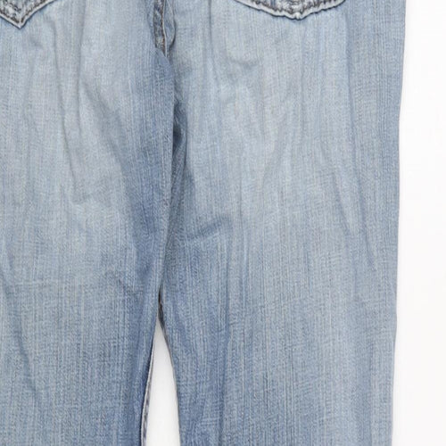 French Connection Mens Blue Cotton Flared Jeans Size 32 in L31 in Regular Button