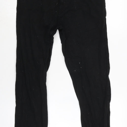 Denim & Co. Mens Black Cotton Blend Straight Jeans Size 30 in L25 in Regular Zip