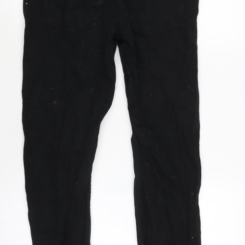 Denim & Co. Mens Black Cotton Blend Straight Jeans Size 30 in L25 in Regular Zip