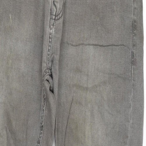 NEXT Mens Grey Cotton Blend Skinny Jeans Size 32 in L27 in Regular Zip