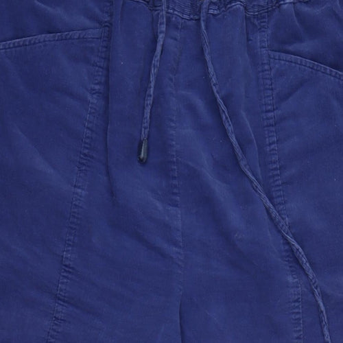 EWM Womens Blue Cotton Trousers Size 22 L24 in Regular Tie