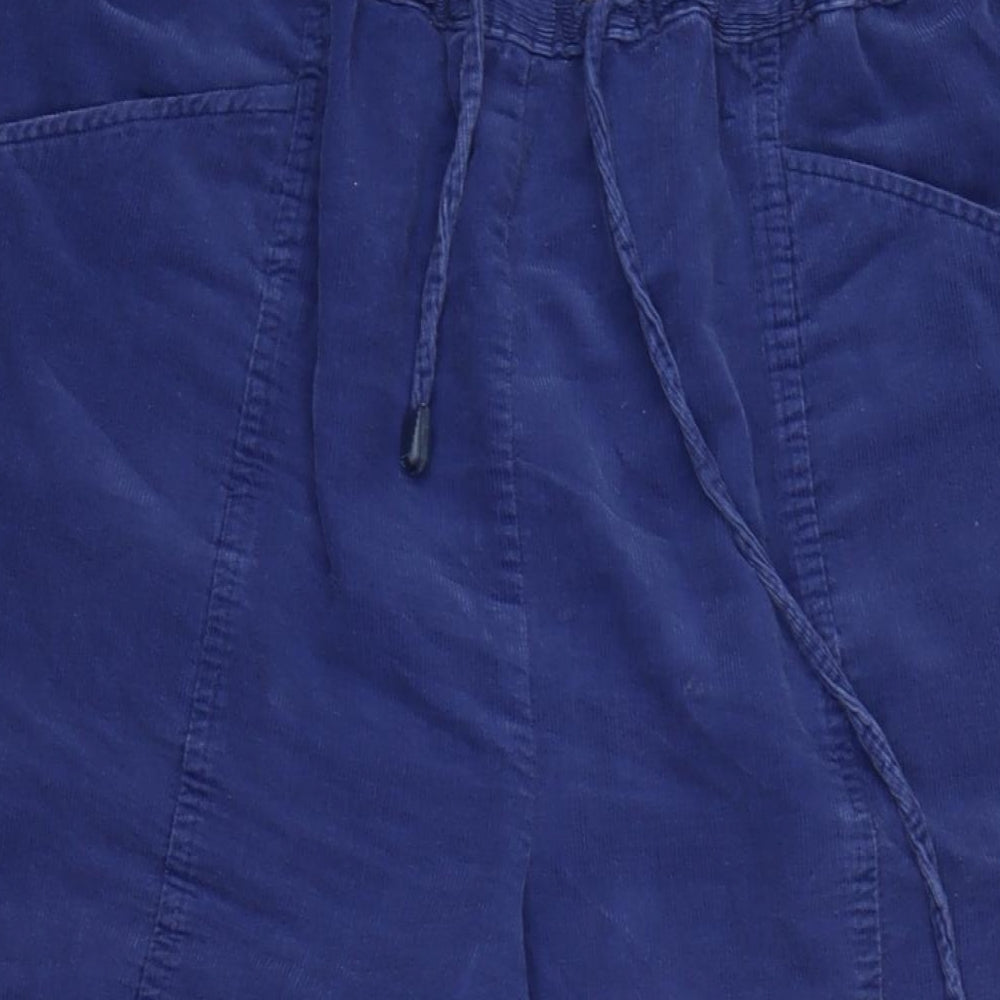 EWM Womens Blue Cotton Trousers Size 22 L24 in Regular Tie