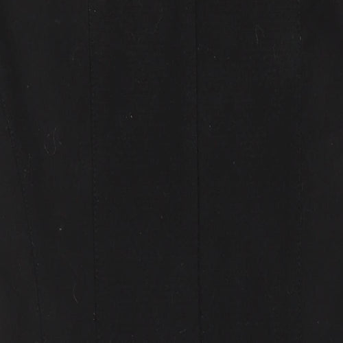 Oasis Womens Black Polyester Pencil Dress Size 8 Round Neck Zip