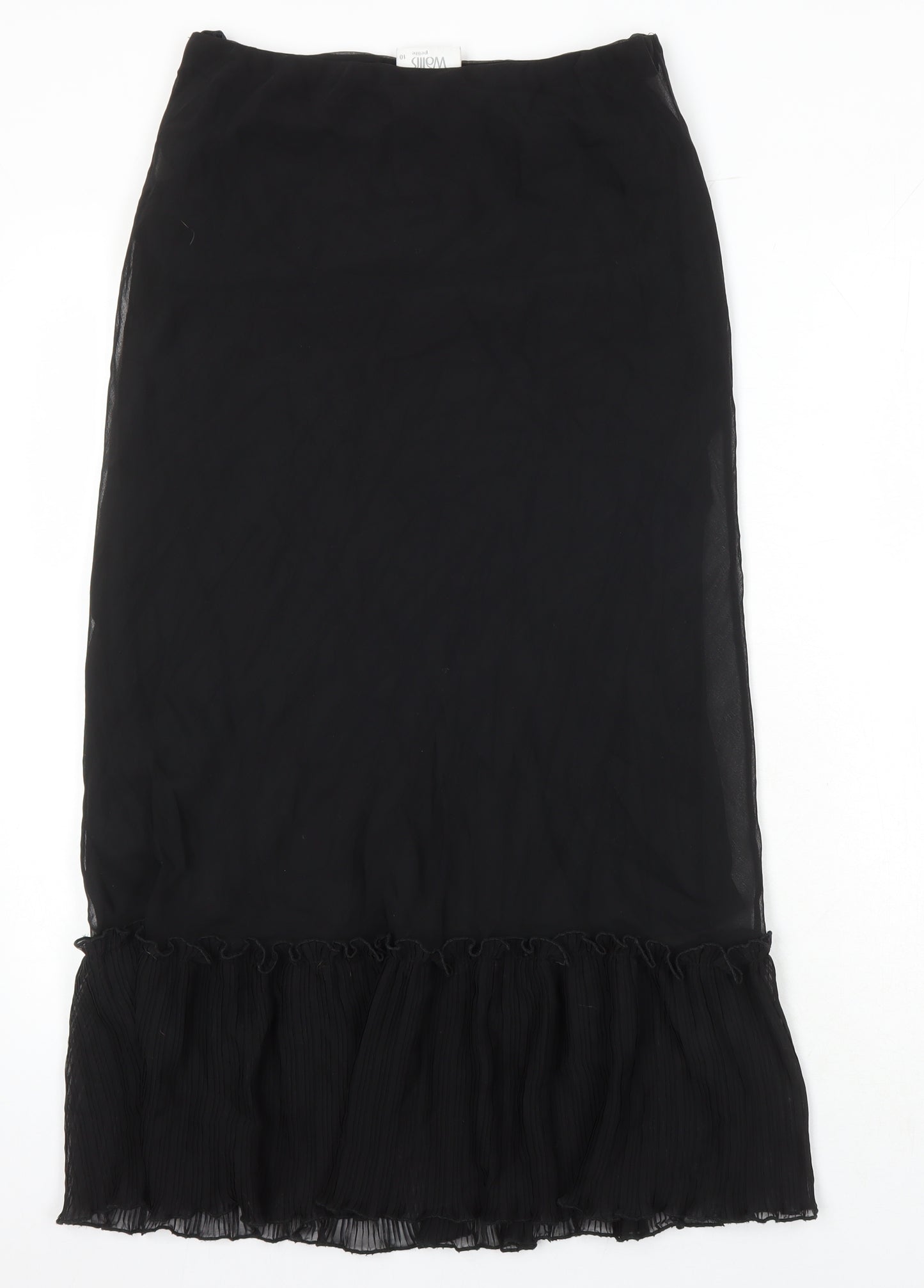 Wallis Womens Black Polyester Skort Skirt Size 10 - Elasticated Waist