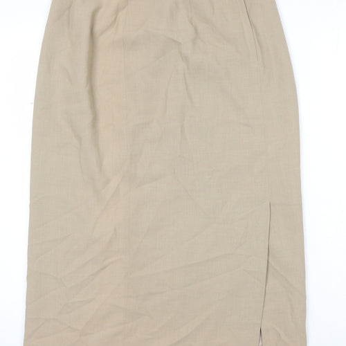 Endora Womens Beige Herringbone Polyester Straight & Pencil Skirt Size 14
