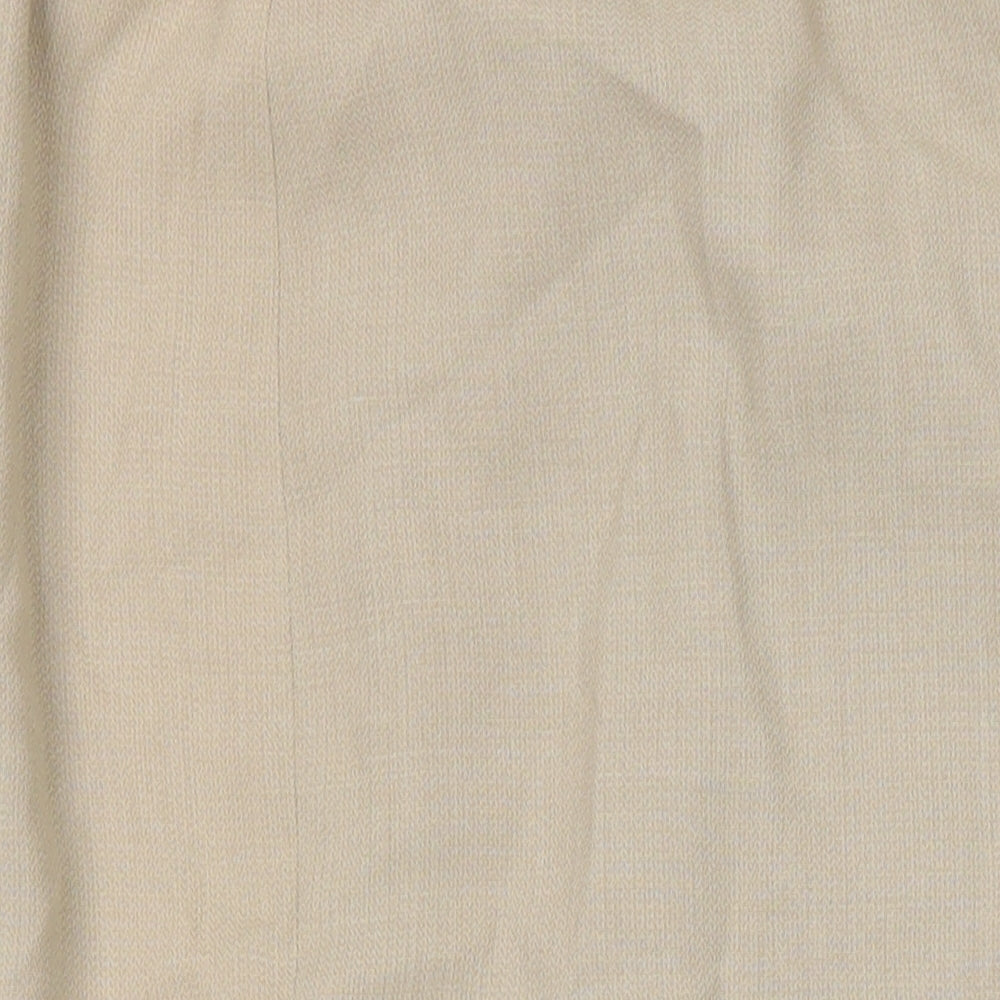 Endora Womens Beige Herringbone Polyester Straight & Pencil Skirt Size 14